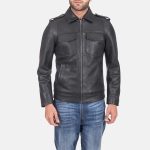 Men's Sergeant Black Leather Jacket