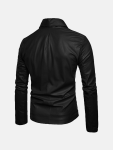Men's Black Viper Leather Biker Jacket