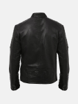 Men's Dark Thunder Black Leather Biker Jacket