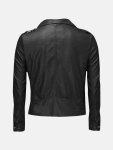 Women's Ember Black Leather Biker Jacket