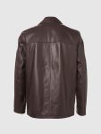 Mens's Arctic Edge Brown Leather Blazer
