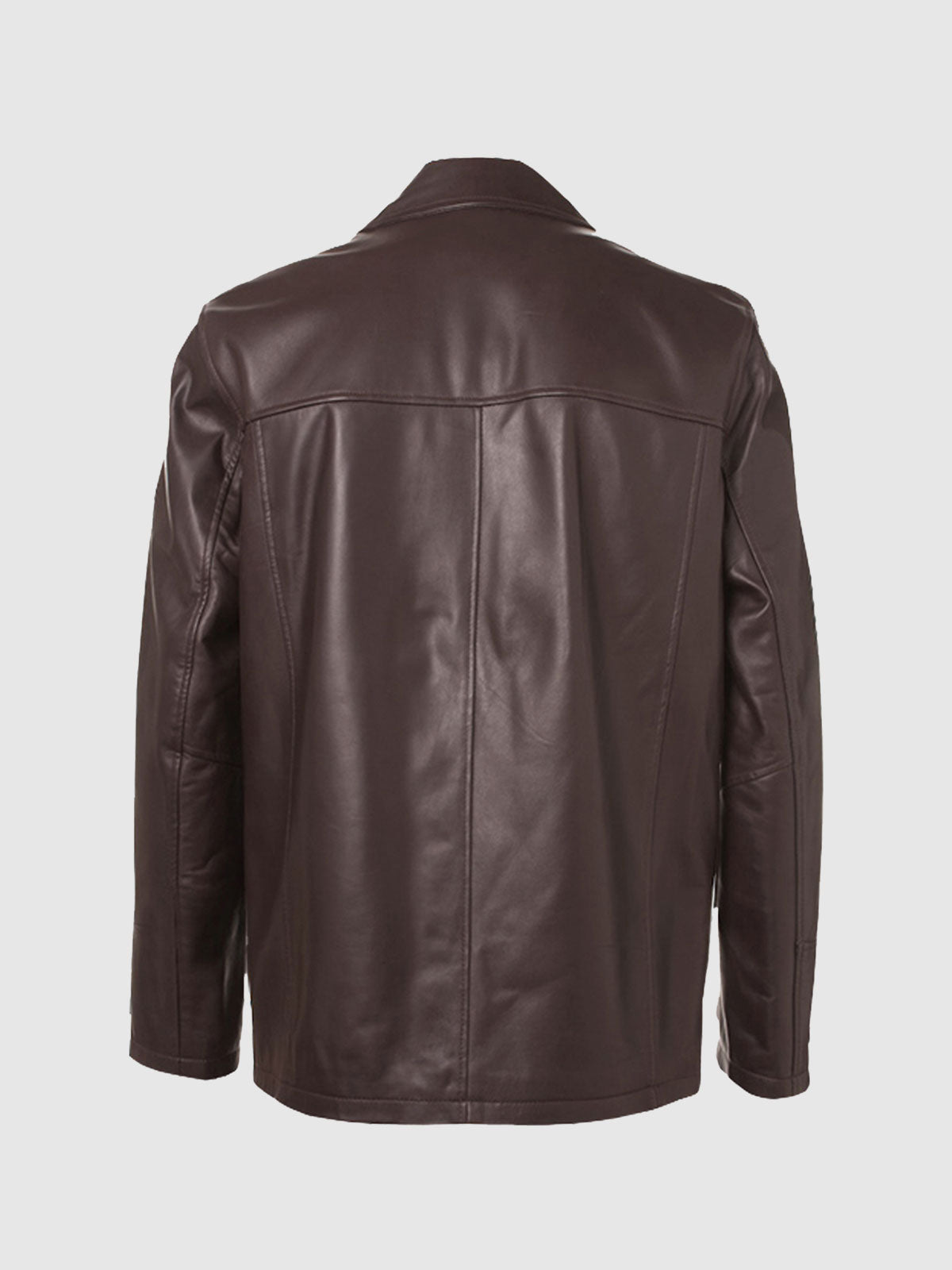 Mens's Arctic Edge Brown Leather Blazer