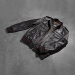 Men's Agent Shadow Brown Leather Bomber Jacket