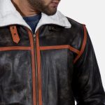 Men's Alpine Brown Fur Leather Jacket