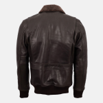 Men's A-2 Aviator Fur Brown Leather Jacket