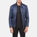 Men's Barry Quilted Blue Windbreaker Jacket