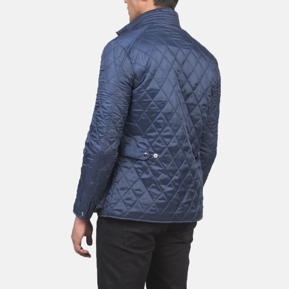 Men's Barry Quilted Blue Windbreaker Jacket