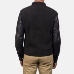 Men's Blain Black Leather Bomber Jacket