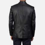 Men's Daron Black Leather Blazer