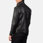 Men's Darren Black Leather Biker Jacket