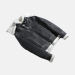 Women's Fiona Black Hooded Shearling Leather Jacket