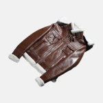 Women's Fiona Brown Hooded Shearling Leather Jacket