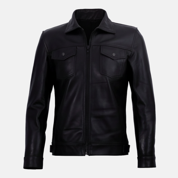 Men's Black Classic Leather Jacket