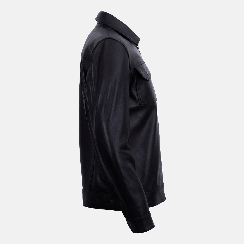 Men's Black Classic Leather Jacket