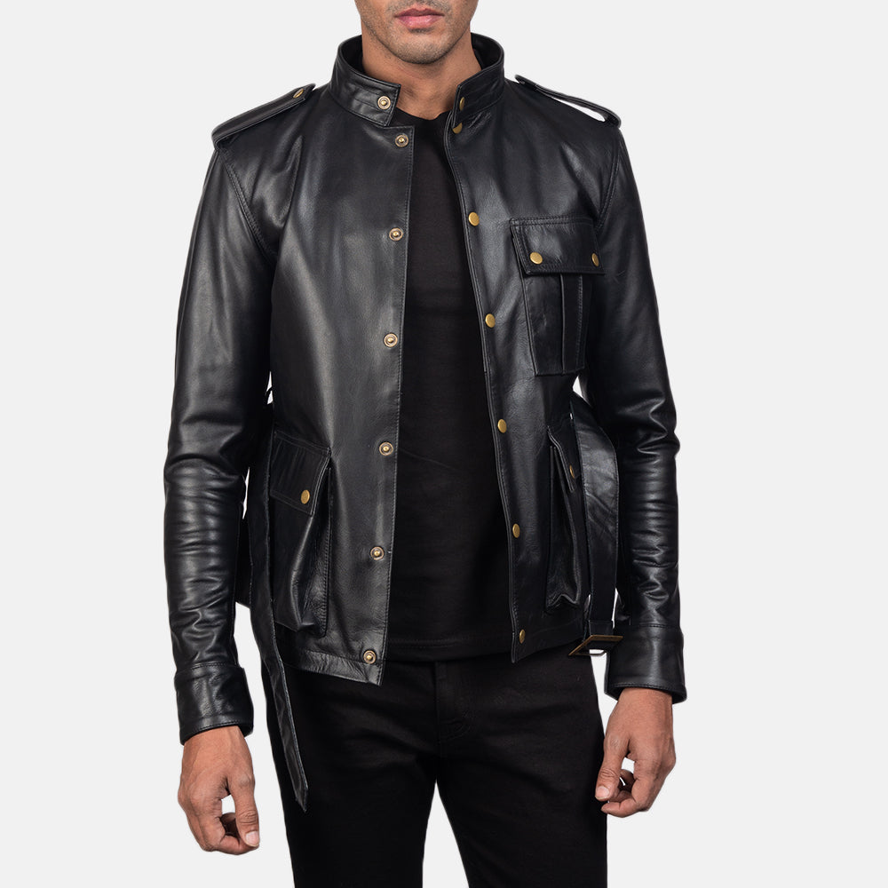 Men's Germain Black Leather Jacket