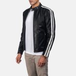 Men's Hank Black Leather Biker Jacket