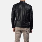 Men's Hank Black Leather Biker Jacket