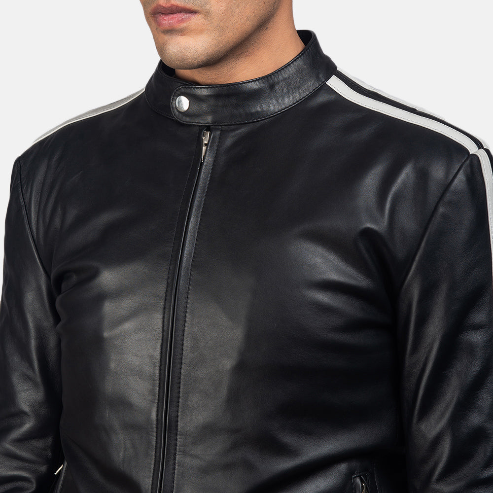 Men's Hank Black Leather Biker Jacket