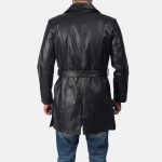 Men's Jordan Black Leather Coat