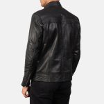 Men's Mack Black Leather Biker Jacket