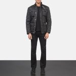 Men's Barry Quilted Black Windbreaker Jacket