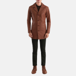 Men's Classmith Brown Leather Coat