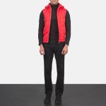 Men's Fuston Red Hooded Puffer Vest