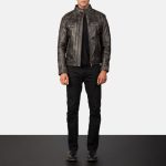 Men's Gatsby Distressed Brown Leather Jacket