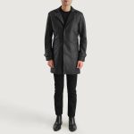 Men's Infinity Black Leather Coat
