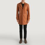Men's Infinity Tan Brown Leather Coat