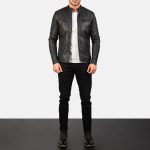 Men's Ionic Black Biker Leather Jacket