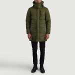 Men's Moore Green Hooded Parka Jacket