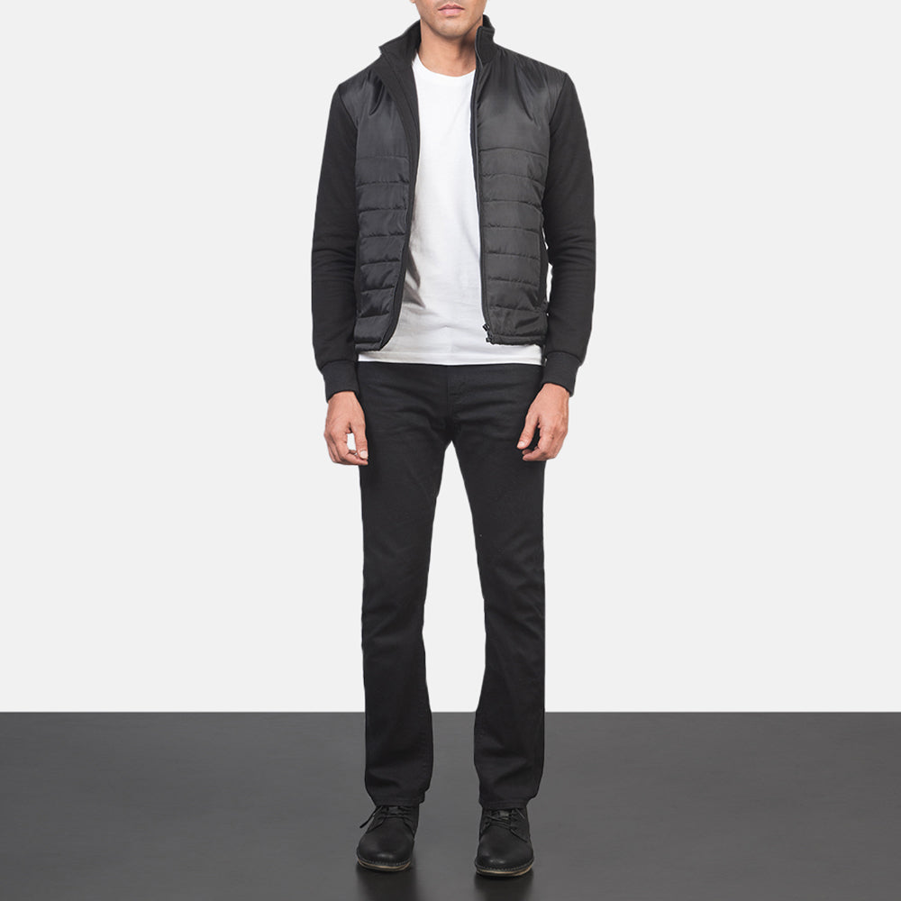 Men's Nashville Quilted Black Windbreaker Jacket