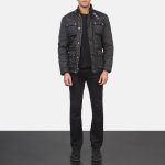 Men's Nelson Quilted Black Windbreaker Jacket