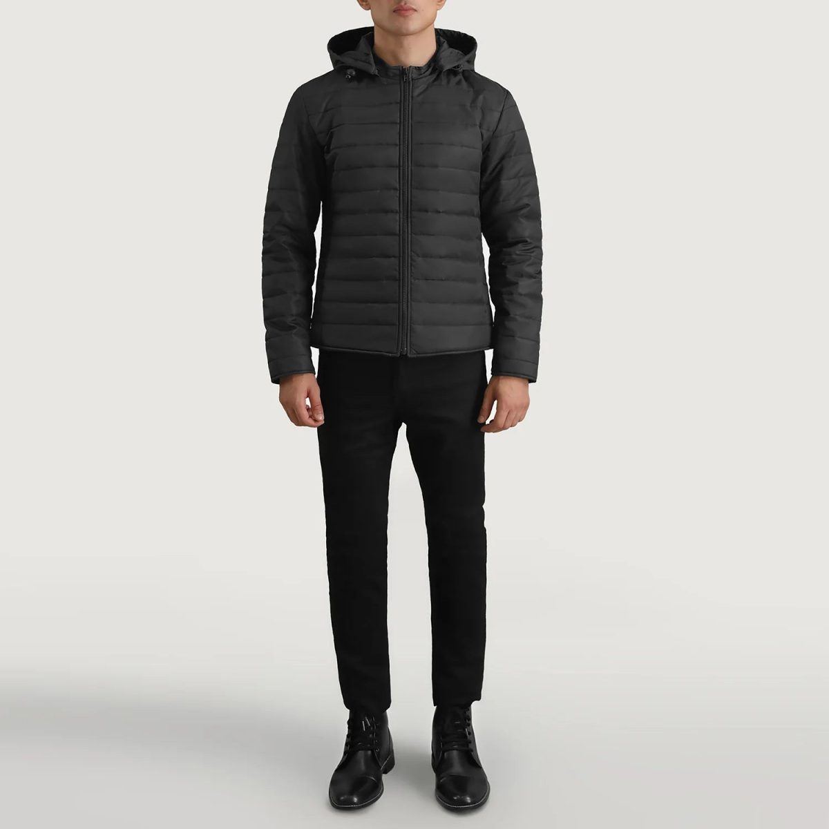Men's Tyler Black Hooded Puffer Jacket