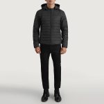 Men's Tyler Black Hooded Puffer Jacket