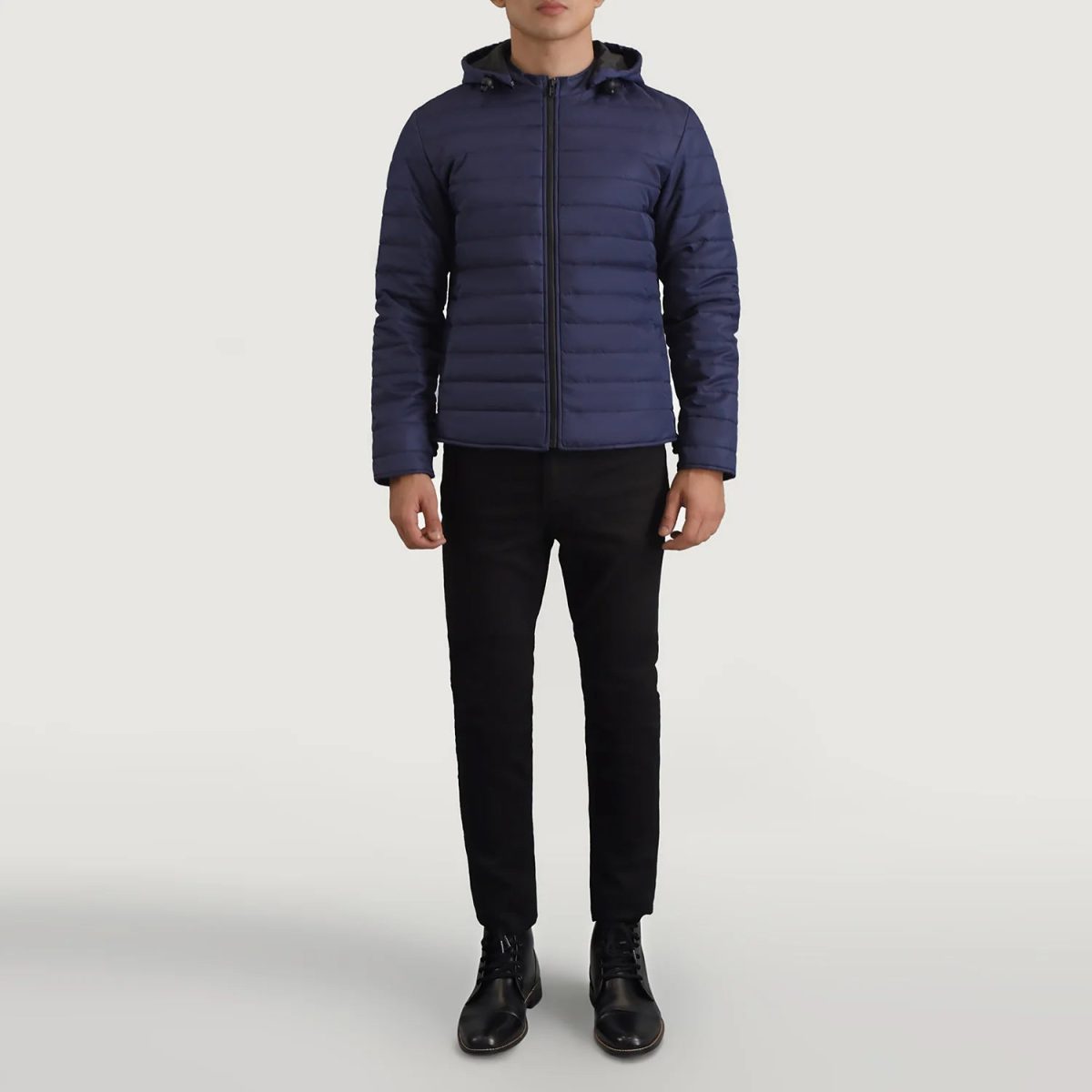 Men's Tyler Blue Hooded Puffer Jacket