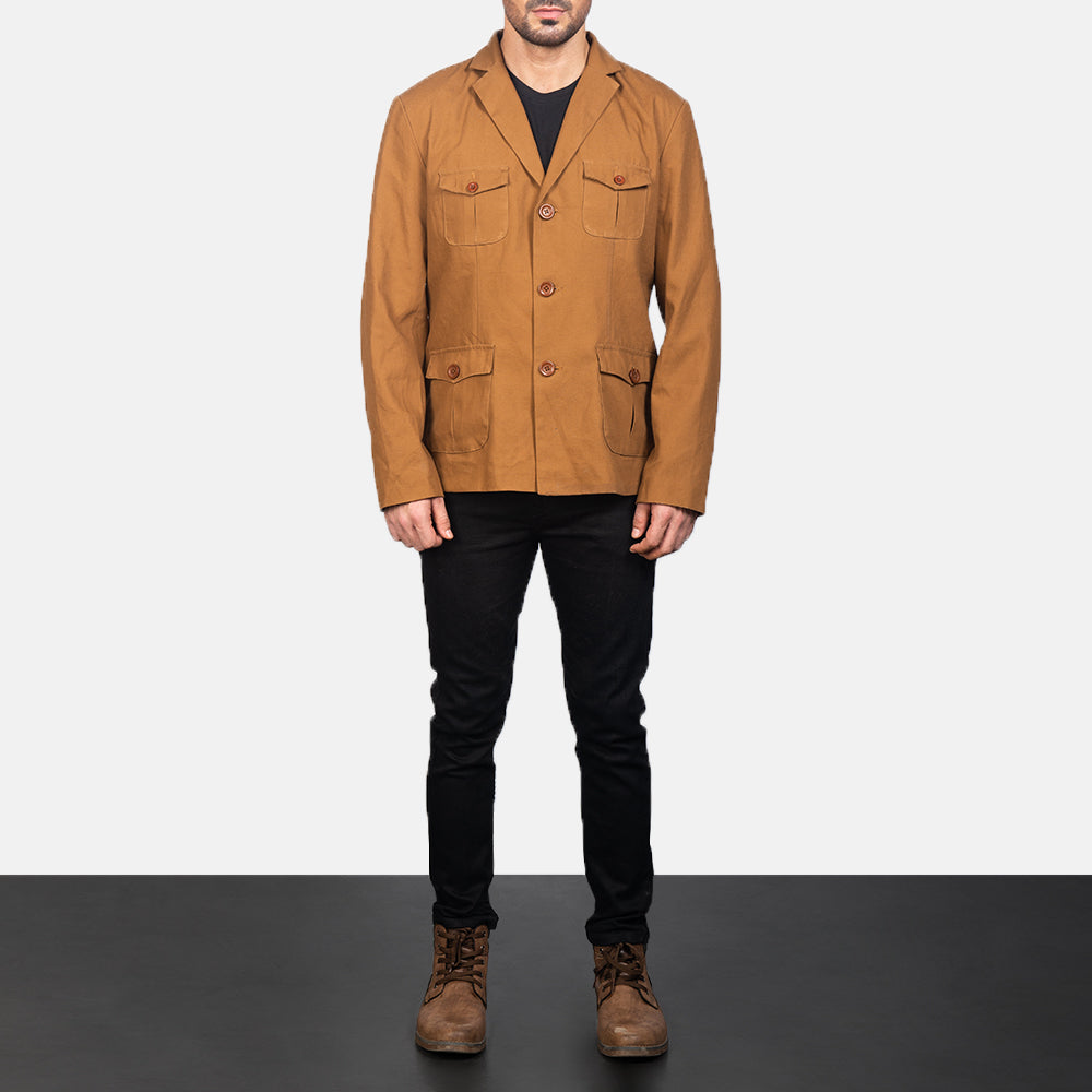 Mens's Kajetan Khaki Safari Jacket