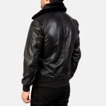 Men's Airin G-1 Black Leather Bomber Jacket