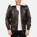 Men's Airin G-1 Brown Leather Bomber Jacket