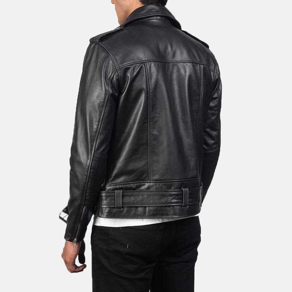 Men's Allaric Alley Black Leather Biker Jacket