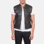 Men's Atlas Moto Brown Leather Vest