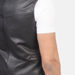 Men's Auden Black Leather Vest