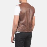Men's Auden Brown Leather Vest