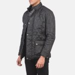 Men's Barry Quilted Black Windbreaker Jacket
