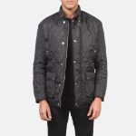Men's Barry Quilted Black Windbreaker Jacket