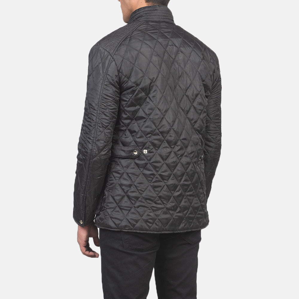Men's Barry Quilted Black Windbreaker Jacket