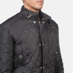Men's Barry Quilted Black Windbreaker Jacket
