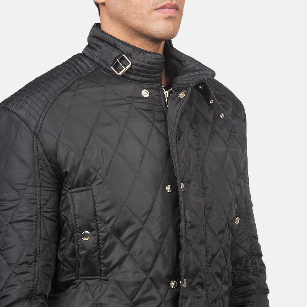 Men's Barry Quilted Black Windbreaker Jacket