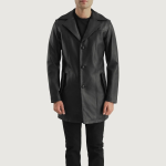 Men's Brawnton Black Leather Coat